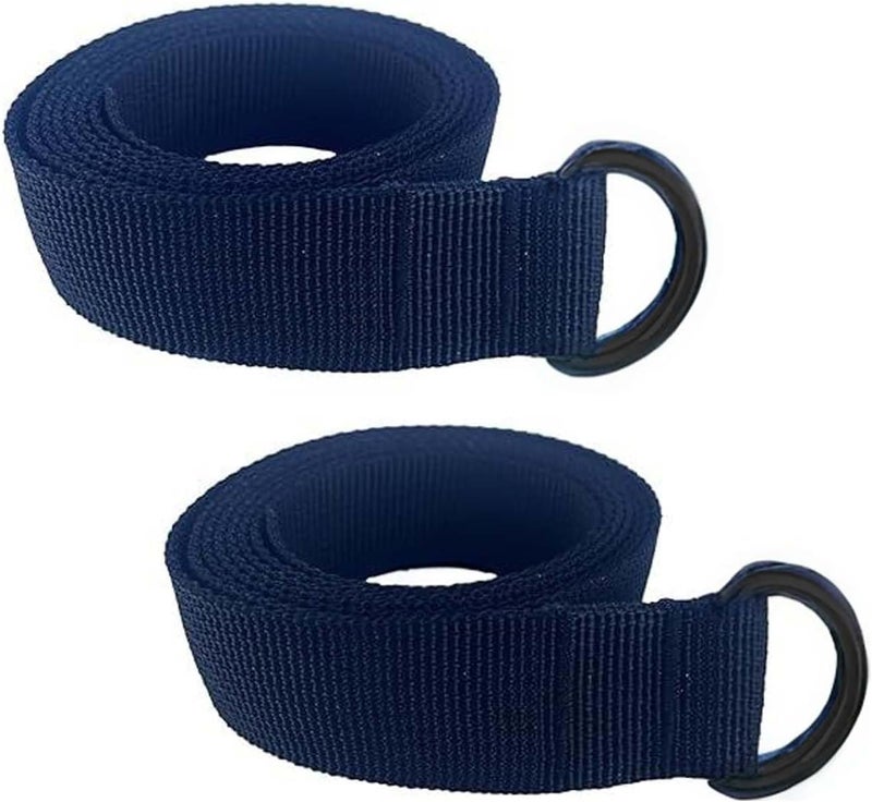 GRSECPO Web Football Belt with Two Stainless Steel D Rings 52" Football Pants Belt for Men Women Kids Youth Boys Girls - Image 1